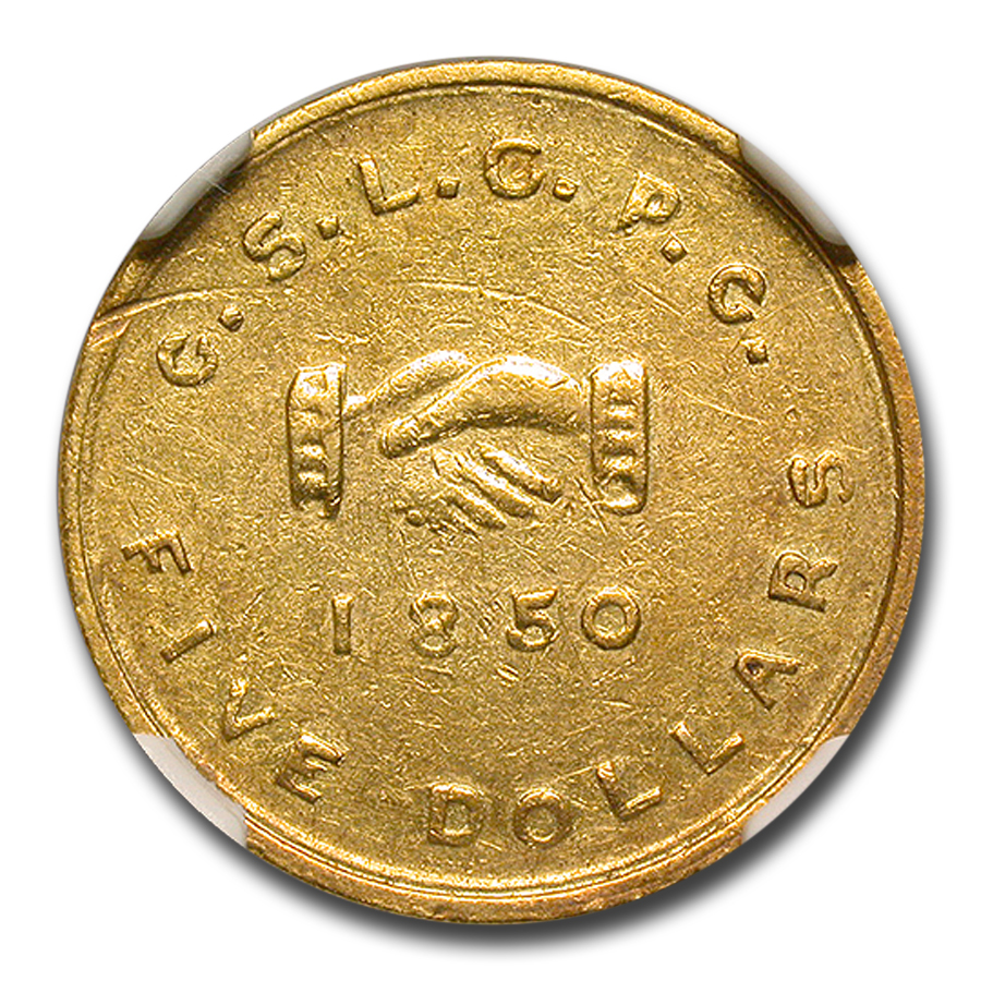 1850 $5 Mormon Gold AU-55+ NGC | eBay